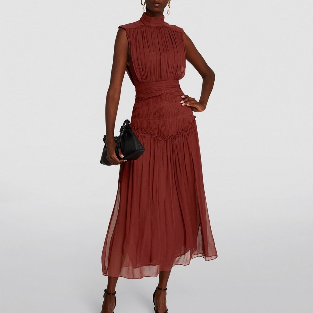 Shona Joy Safira High Neck Midi Dress
